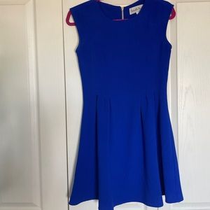 Blue skater mini dress
